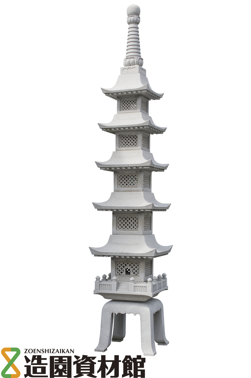 五重塔 白 高級切削仕上げ | 造園資材館