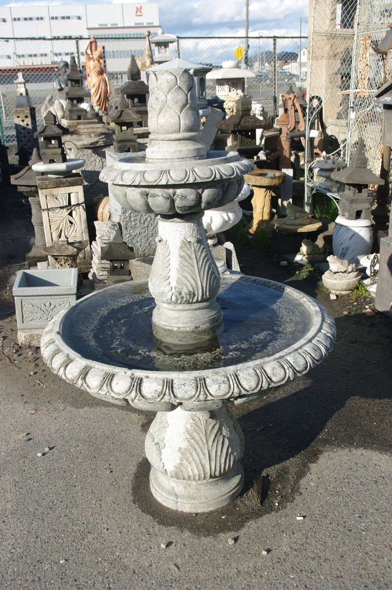 大理石 噴水 緑 | 造園資材館