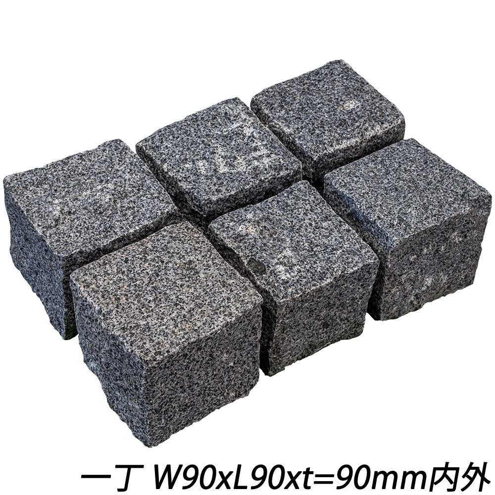 クワンストーンピンコロ グレー ノミギリ仕上げ | 造園資材館