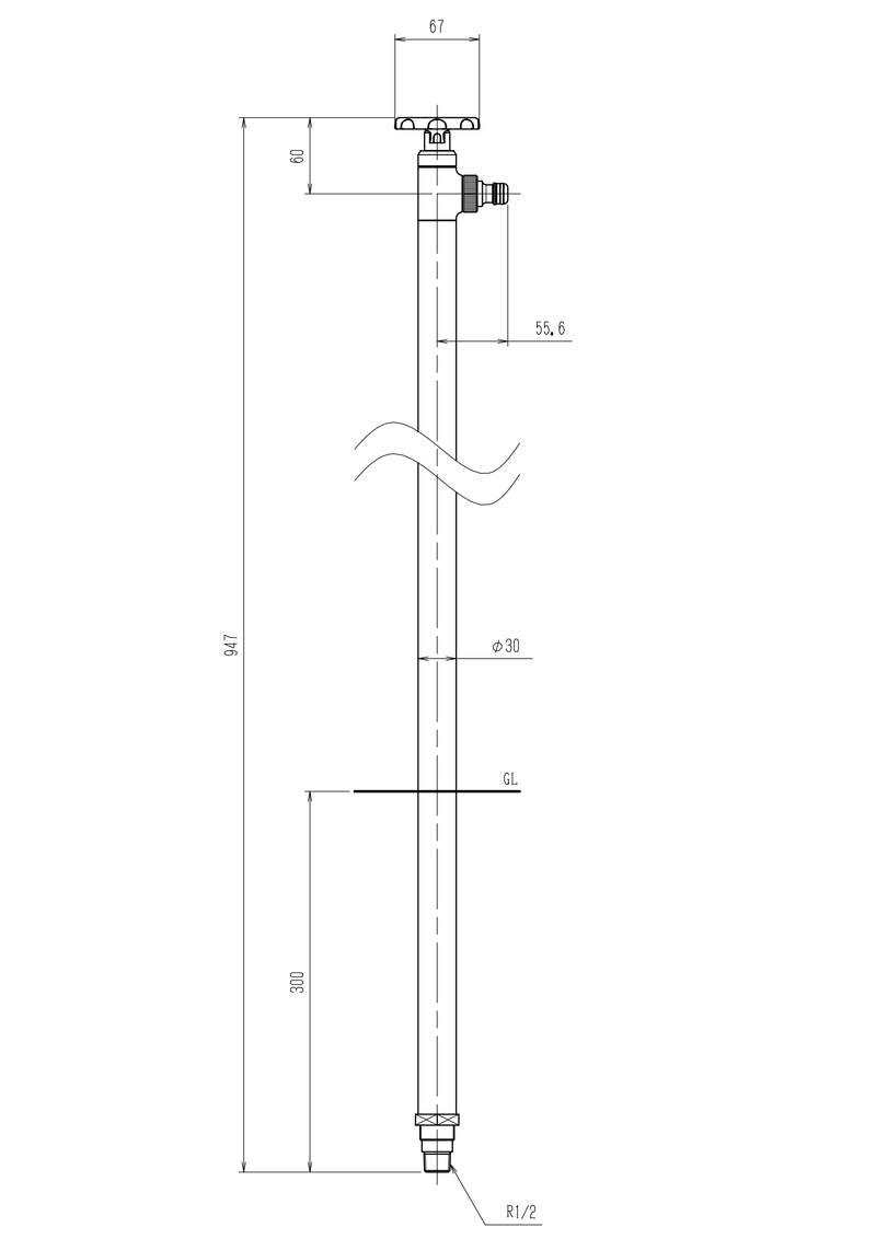 スプリンクルスリムバルブハンドル ブリティッシュグリーン | 造園資材館