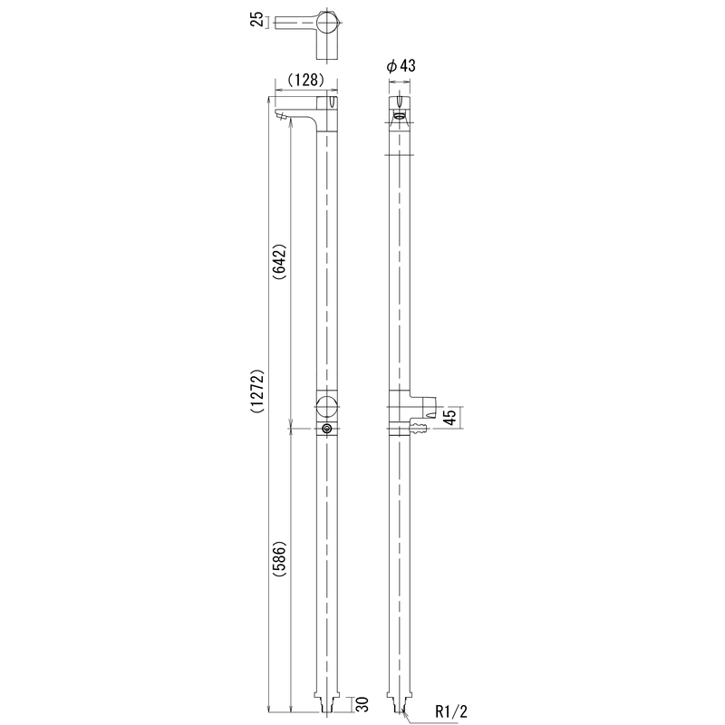 回転散水栓柱 LibertaⅡ ブラック | 造園資材館