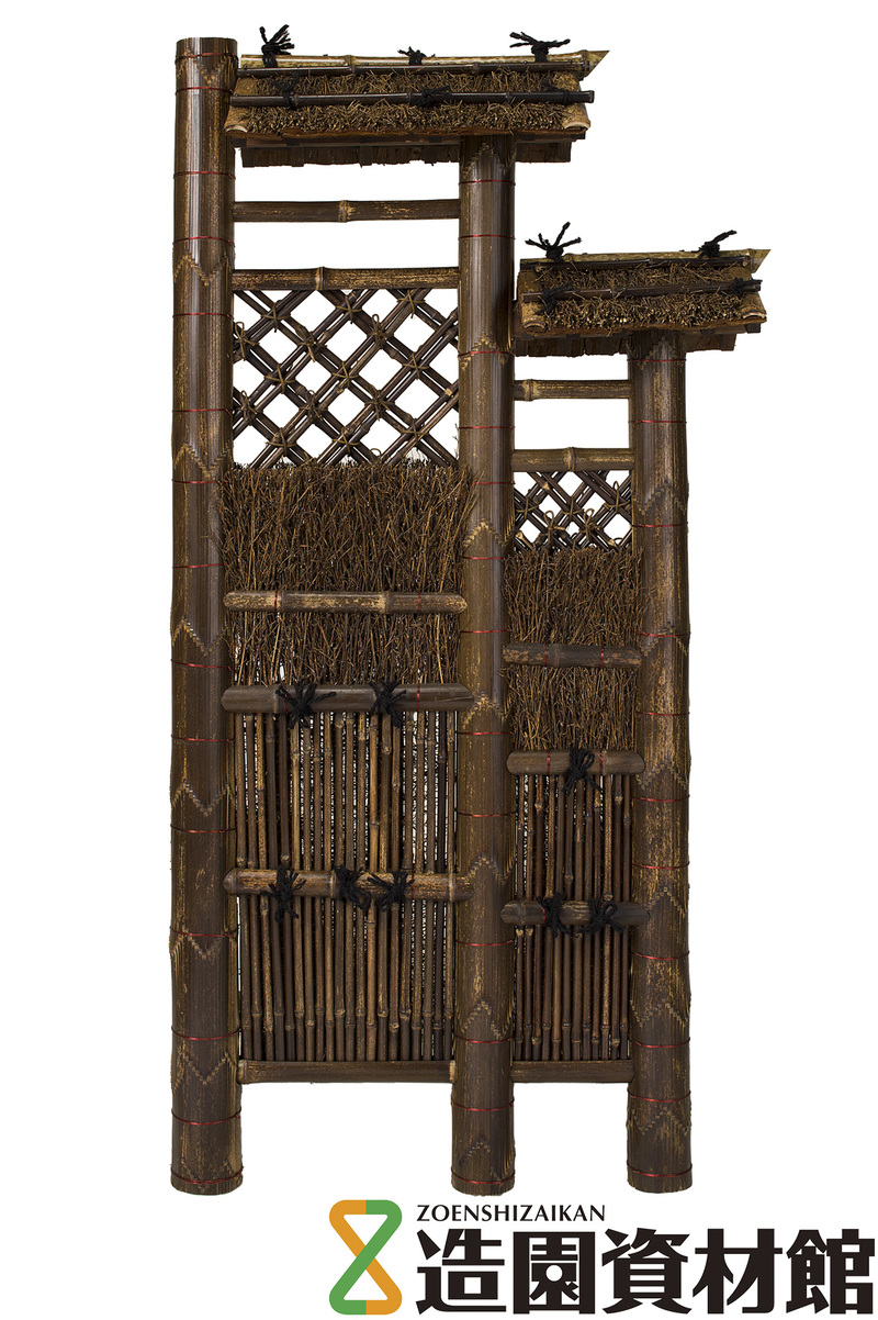 虎巻屋根付親子垣 | 造園資材館